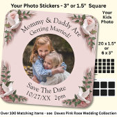 Your Kids Photo Mom Dad Getting Married  Vierkante Sticker