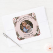 Your Kids Photo Mom Dad Getting Married  Vierkante Sticker (Envelop)