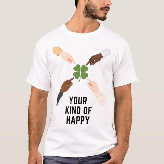 Your Kind Of Happy Minimal Mens T Shirt (Voorkant)