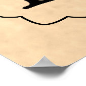 Your Letter. Custom Monogram. Black & Parchment Poster (Hoek)