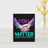 Your Life Choose To Keep On Going Suicide Preventi Kaart (Gele Bloem)