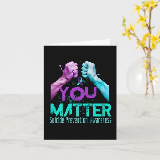 Your Life Choose To Keep On Going Suicide Preventi Kaart (Gele Bloem)