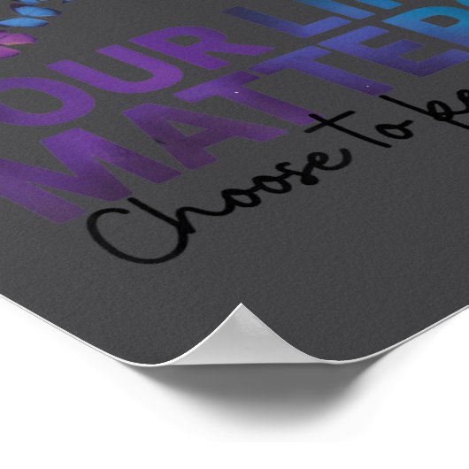 Your Life Choose To Keep On Going Suicide Preventi Poster (Hoek)