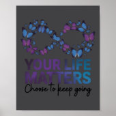 Your Life Choose To Keep On Going Suicide Preventi Poster (Voorkant)