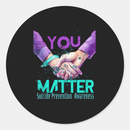 Your Life Choose To Keep On Going Suicide Preventi Ronde Sticker (Voorkant)