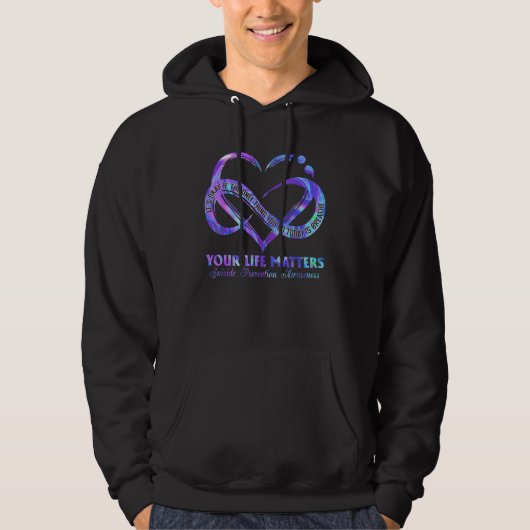 Your Life Matters Suicide Prevention Awareness Hoodie (Voorkant)
