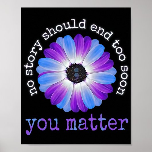 Your Life Problems Suicide Prevention Awareness Da Poster (Voorkant)