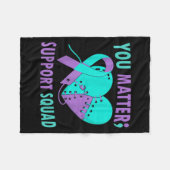 Your Life S Semicolon Suicide Prevention Awareness Fleece Deken (Voorkant (Horizontaal))