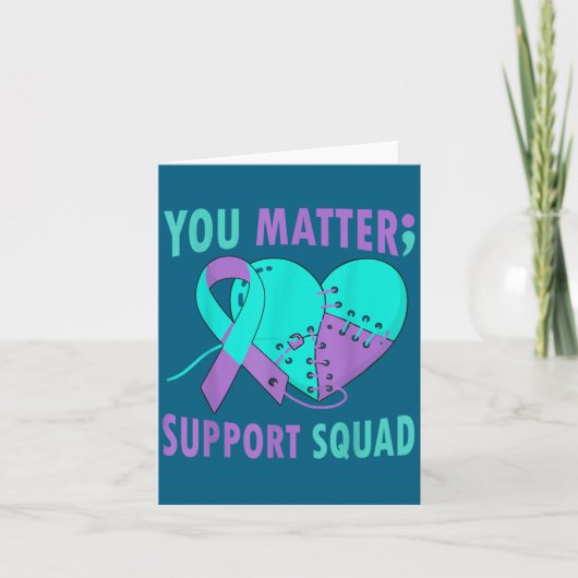 Your Life S Semicolon Suicide Prevention Awareness Kaart (Voorkant)