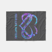 Your Life S Suicide Prevention Awareness Men Women Fleece Deken (Voorkant (Horizontaal))