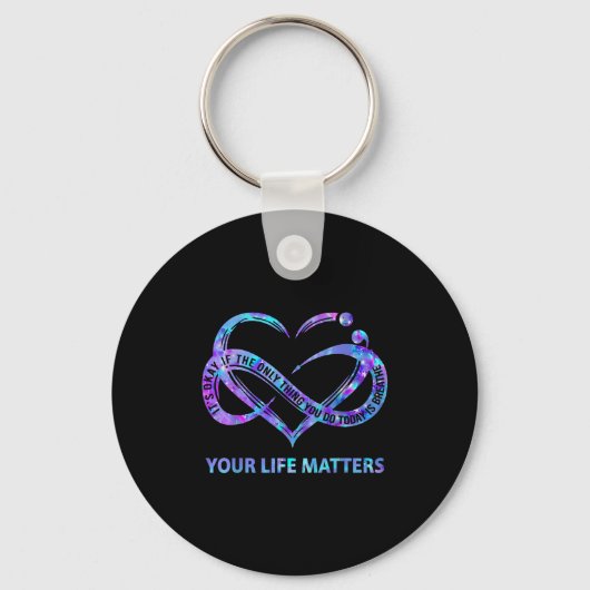 Your Life S Suicide Prevention Awareness Men Women Sleutelhanger (Voorkant)