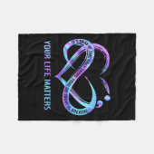 Your Life S Suicide Prevention Awareness Stay  Fleece Deken (Voorkant (Horizontaal))