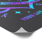Your Life S Suicide Prevention Teal Purple Heart R Poster (Hoek)