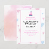 Your little favorite's birthday invitation (Voorkant / Achterkant)