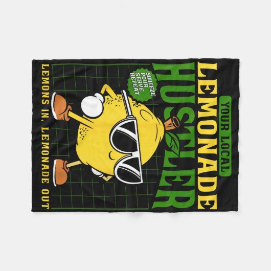Your Local Lemonade Hustler Funny Lemon Stand Boss Fleece Deken (Voorkant (Horizontaal))