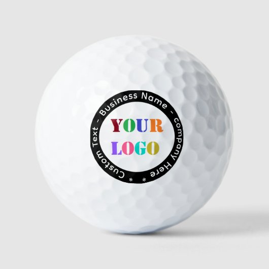 Your Logo and Custom Text Branded Golf Balls Stamp Golfballen (Voorkant)