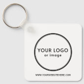 Your logo and custom text sleutelhanger (Voorkant)