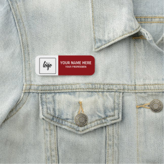 Your Logo and Name Personalized Employee Naamplaatje