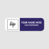 Your Logo and Name Personalized Employee Naamplaatje (Voorkant)