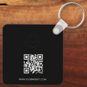 Your Logo and QR code goes here Simple  Custom  Sleutelhanger (Achterkant)