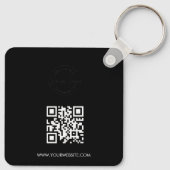 Your Logo and QR code goes here Simple  Custom  Sleutelhanger (Achterkant)