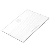 Your Logo and website lined Business promo Custom Notitieblok (Schuin)