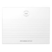 Your Logo and website lined Business promo Custom Notitieblok (Voorkant)