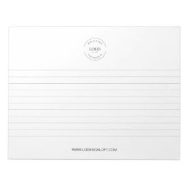 Your Logo and website lined Business promo Custom Notitieblok