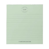 Your Logo and website lined Business promo green Notitieblok (Voorkant)