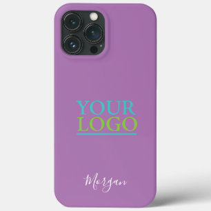 Your Logo/Art/Photo, White Script Name, Lavender Case-Mate iPhone Case