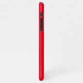 Your Logo/Art/Photo, White Script Name, Red iPhone Hoesje (Linkerkant)