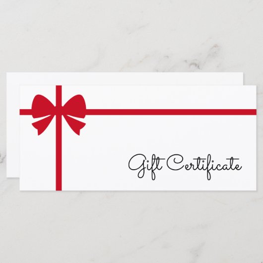 Your Logo Custom Business Gift Certificate (Voorkant / Achterkant)