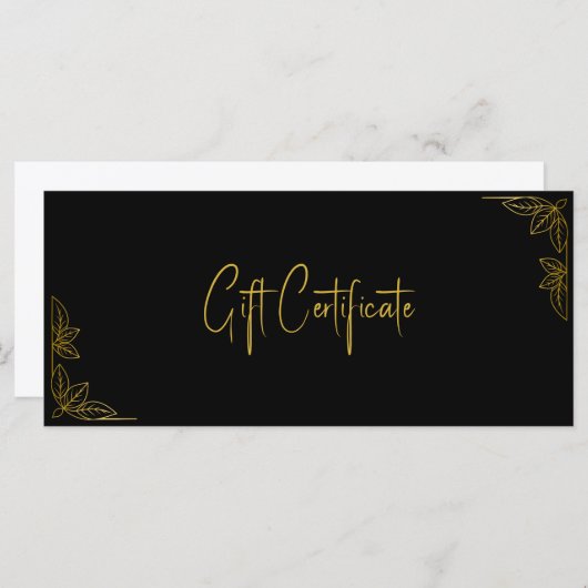 Your Logo Custom Business Gift Certificate (Voorkant / Achterkant)