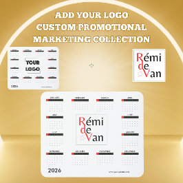 Your Logo Custom Business Marketing 2026 Calender Muismat