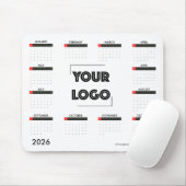 Your Logo Custom Business Marketing 2026 Calender Muismat (Met muis)