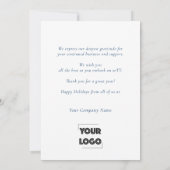 Your Logo Custom Business Marketing Feestdagenkaart (Achterkant)