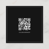 Your Logo Custom QR Code Marketing Vierkante Visitekaartje (Achterkant)