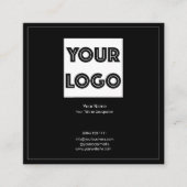 Your Logo Custom QR Code Marketing Vierkante Visitekaartje (Voorkant)