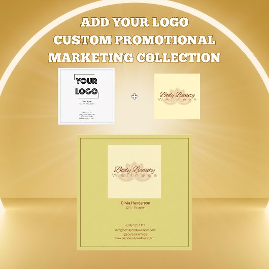 Your Logo Custom QR Code Marketing Vierkante Visitekaartje