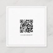 Your Logo Custom QR Code Marketing Vierkante Visitekaartje (Achterkant)