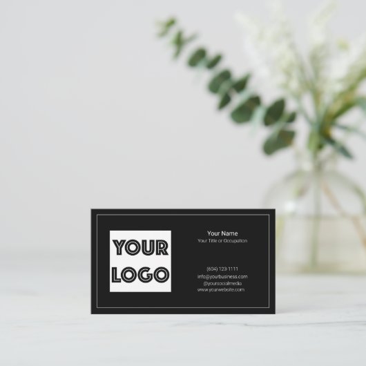 Your Logo Custom QR Code Marketing Visitekaartje (Staand voorkant)