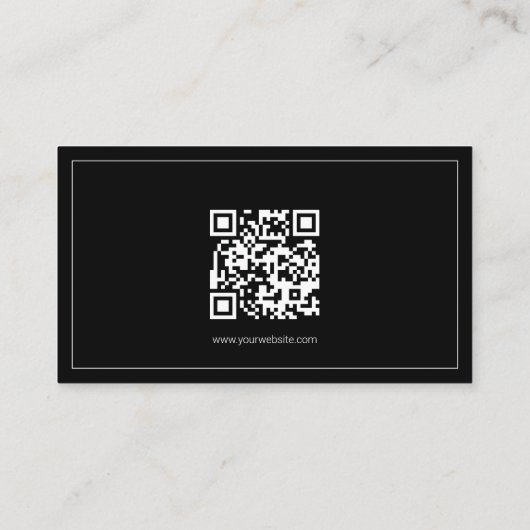 Your Logo Custom QR Code Marketing Visitekaartje (Achterkant)
