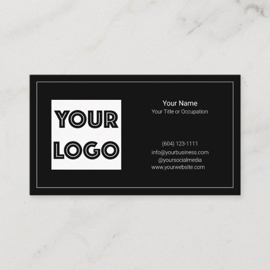Your Logo Custom QR Code Marketing Visitekaartje (Voorkant)