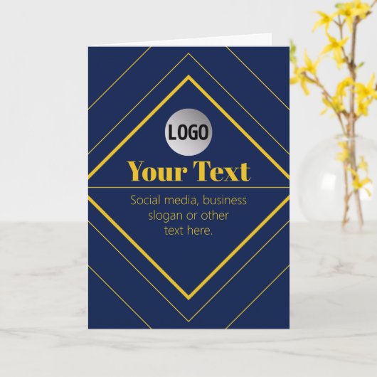 Your Logo & Customizable Design Template Kaart (Gele Bloem)