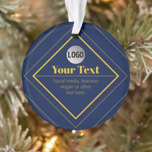 Your Logo & Customizable Design Template Ornament (Boom)