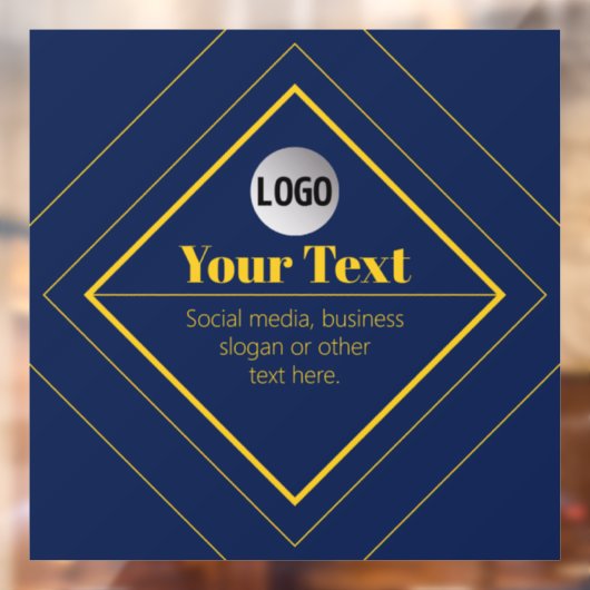 Your Logo & Customizable Design Template Raamsticker (Vel 2)