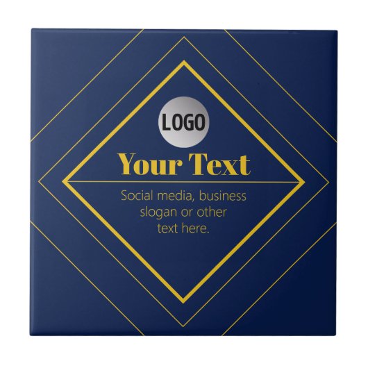 Your Logo & Customizable Design Template Tegeltje (Voorkant)