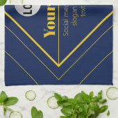 Your Logo & Customizable Design Template Theedoek (Gevouwen)