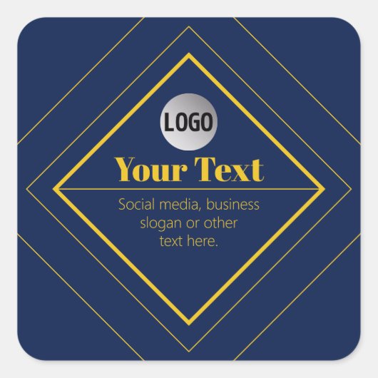 Your Logo & Customizable Design Template Vierkante Sticker (Voorkant)