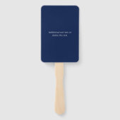 Your Logo & Customizable Modern Design | Navy Blue Handwaaier (Achterkant)